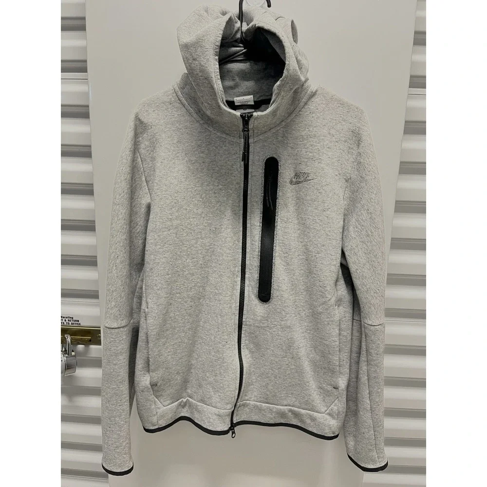 Nike Tech‎ Fleece NSW Hoodie Mens Medium Heather/black Performance Knit